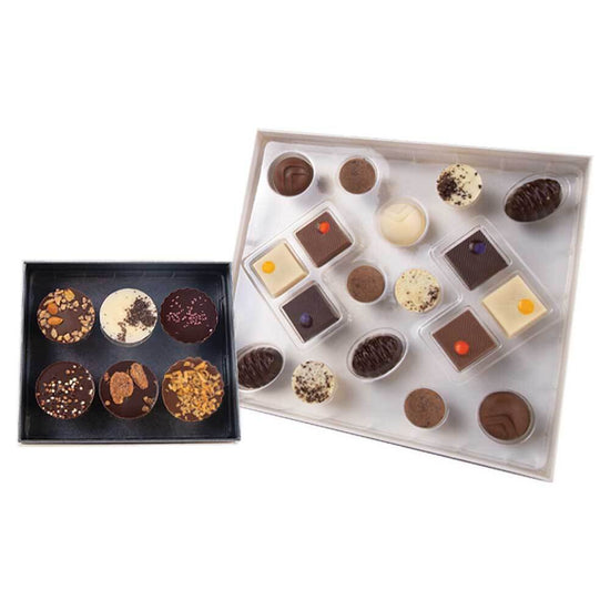 Holiday Classic Elite 2 Tier Tower | 18pc Assorted Truffles & 6pc Truffle Cups