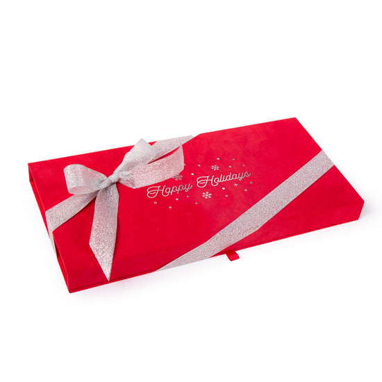 Holiday Red Suede Truffle Box 15pc