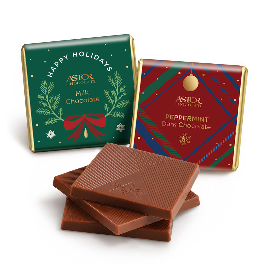 Holiday - Dark Chocolate Peppermint and Milk Chocolate Deluxe Thins 1.75