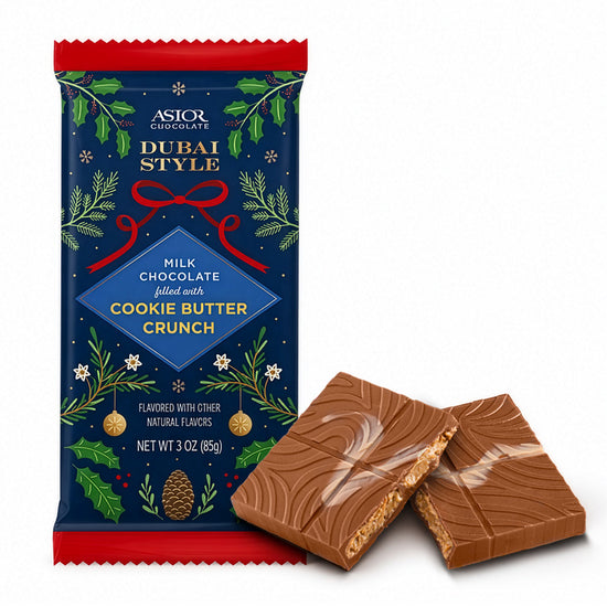 Holiday - 3oz Dubai Cookie Butter Crunch Filled Milk Chocolate Bar