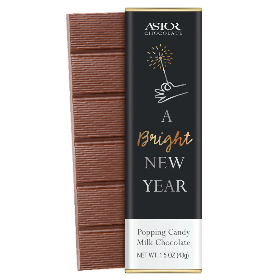 New Year - 1.5oz Popping Candy Milk Chocolate Bar